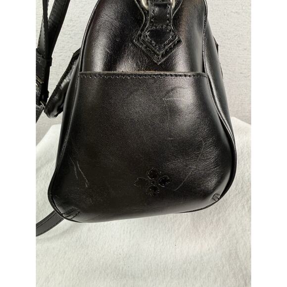 Patricia Nash Skye Satchel Leather Purse Crossbody Handbag Black Large - Picture 3 of 12